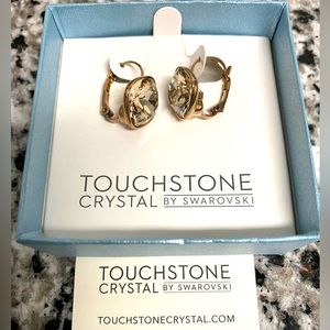 Swarovski crystal rose gold earrings